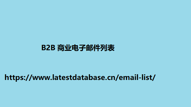 B2B 商业电子邮件列表 7